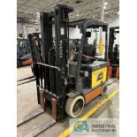 ****5,000 Lb. Toyota Model 8FBCHU25 Treaded Solid Tire Electric Lift Truck; s/n 62184, 94" 3-Stage