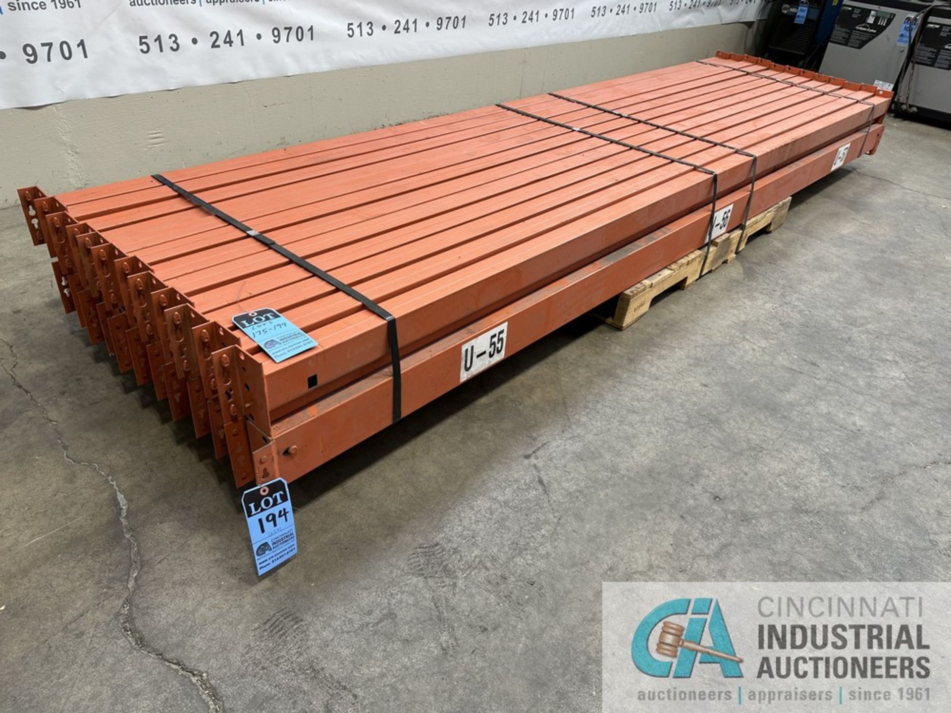 4-3/4" FACE X 136" WIDE INTERLAKE PALLET RACK STEP CROSSBEAMS - to be sold by the piece multiplied - Image 2 of 14
