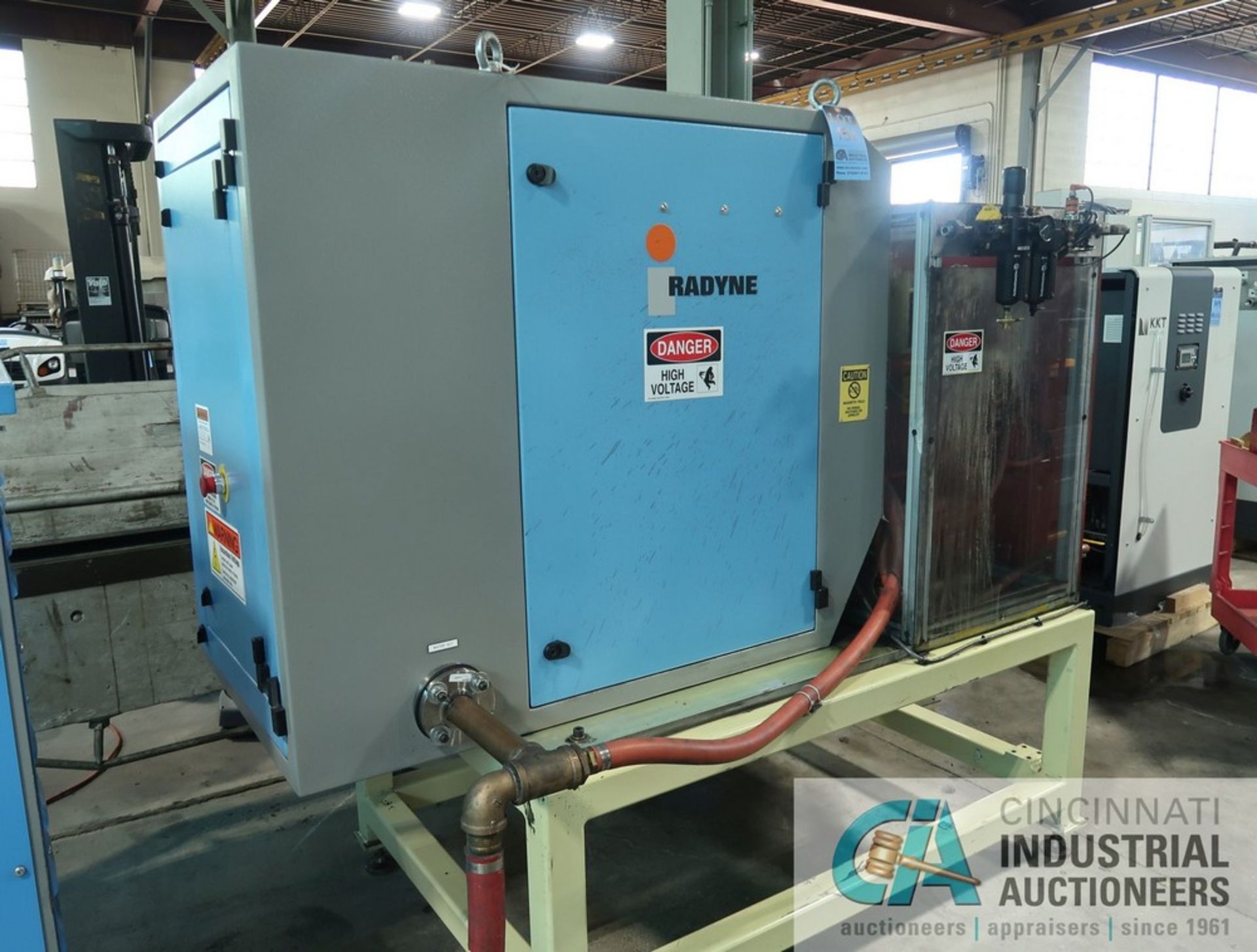 100 KW THERMATOOL RADYNE MODEL CFM3-1006460 INDUCTION HEATER; S/N 2778, 2-STATION HEAT STATION AND