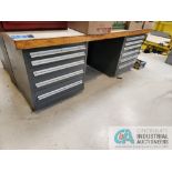 LISTA TYPE TOOLING CABINETS; (1) 5-DRAWER & (1) 6-DRAWER W/ CONTENTS & 30" X 96" TOP, TOP IS SOLID