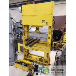20,000 LB. RATED CAP. ENERPAC H-FRAME HYDRAULIC PRESS; 35" BETWEEN SIDE FRAMES, EXTENSION ARMS