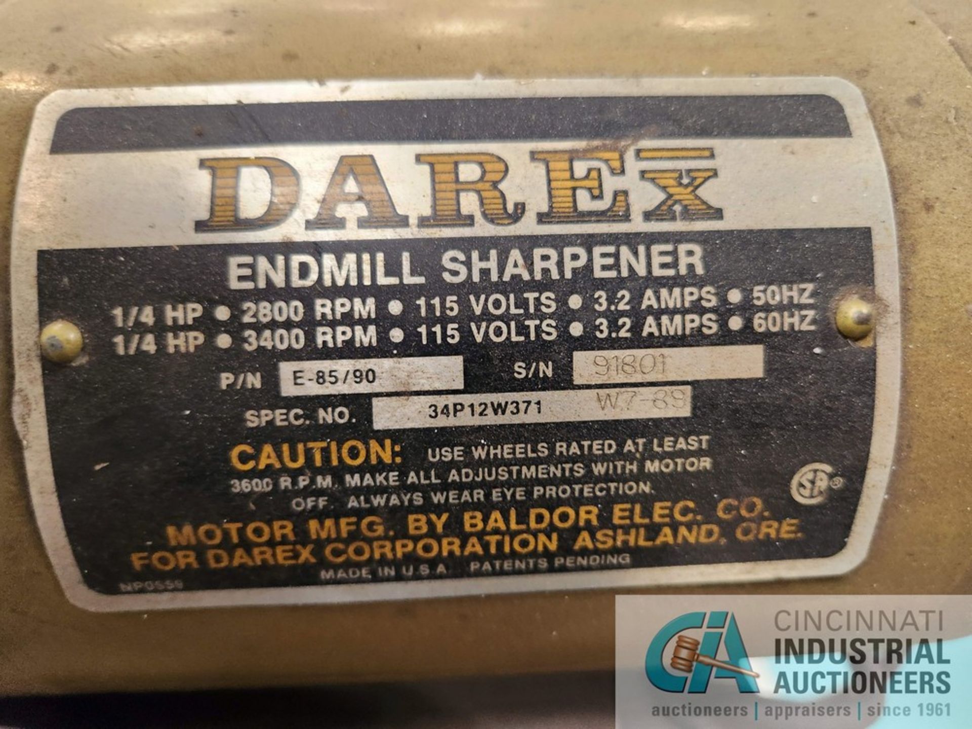 DAREX E85/90 END MILL SHARPENER - Image 3 of 4
