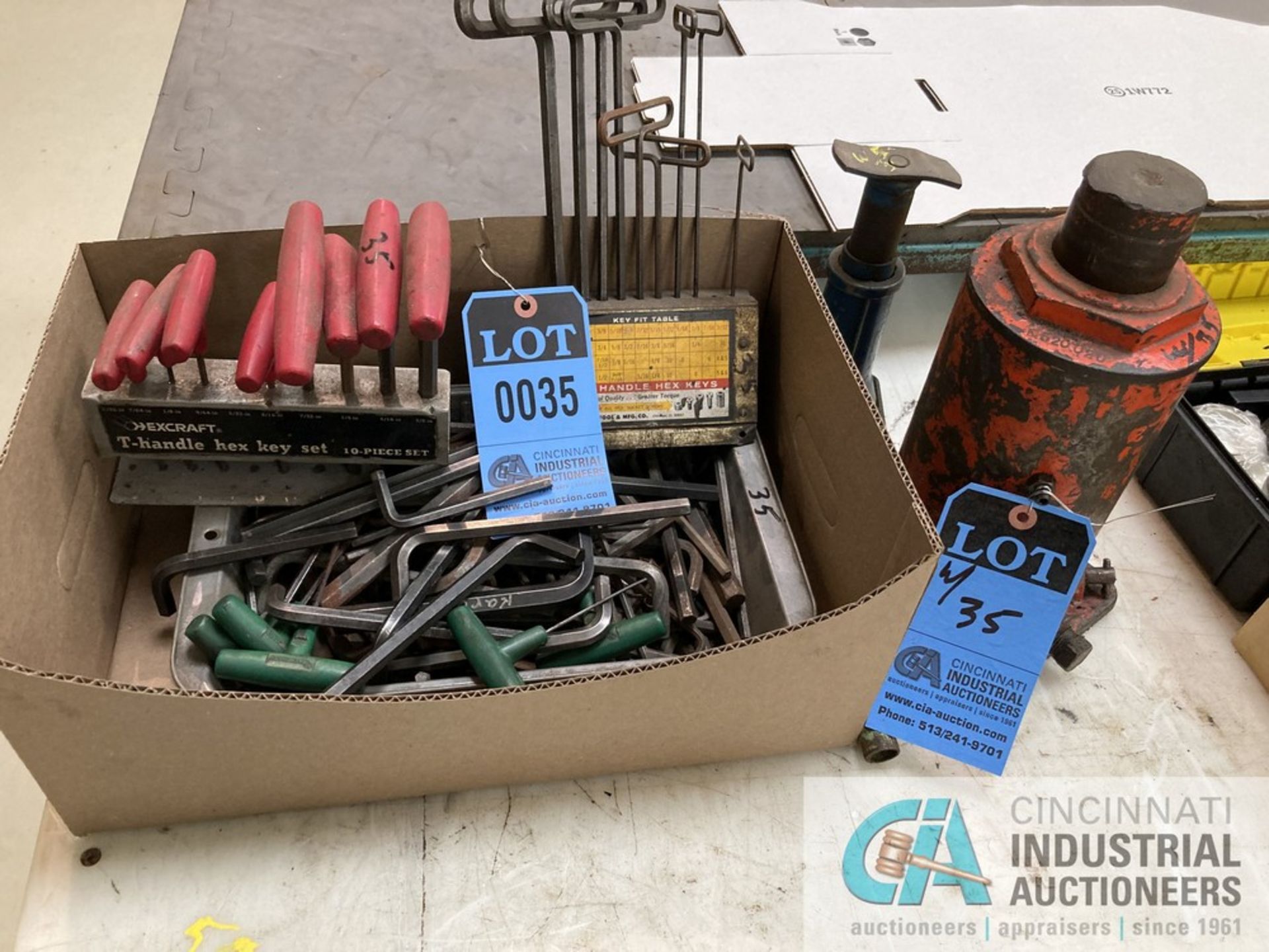 (LOT) HEX WRENCHES & BOTTLE JACK