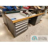 LISTA TYPE TOOLING CABINETS; (1) 5-DRAWER & (1) 6-DRAWER W/ CONTENTS & 30" X 96" TOP, TOP IS SOLID
