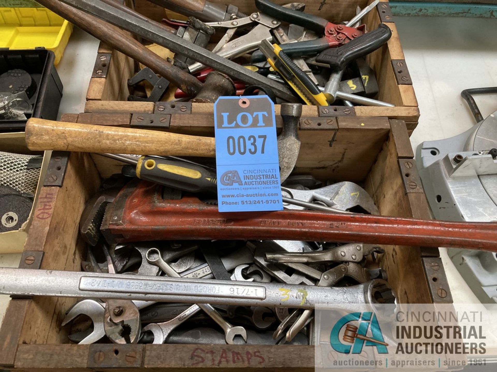 BOXES OF WRENCHES & OTHER TOOLS