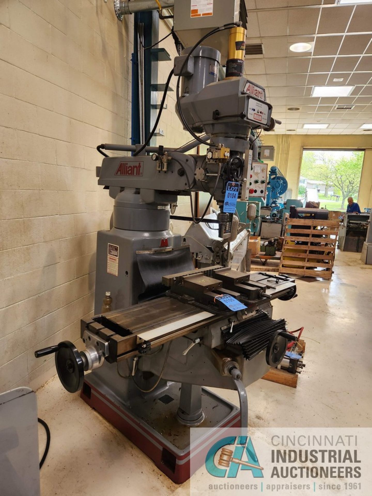 4 HP ALLIANT MODEL 1158-4V VERTICAL MILL; S/N 1315, 11" X 58" TABLE, POWER DRAW BAR, NEWALL DRO, - Image 2 of 10