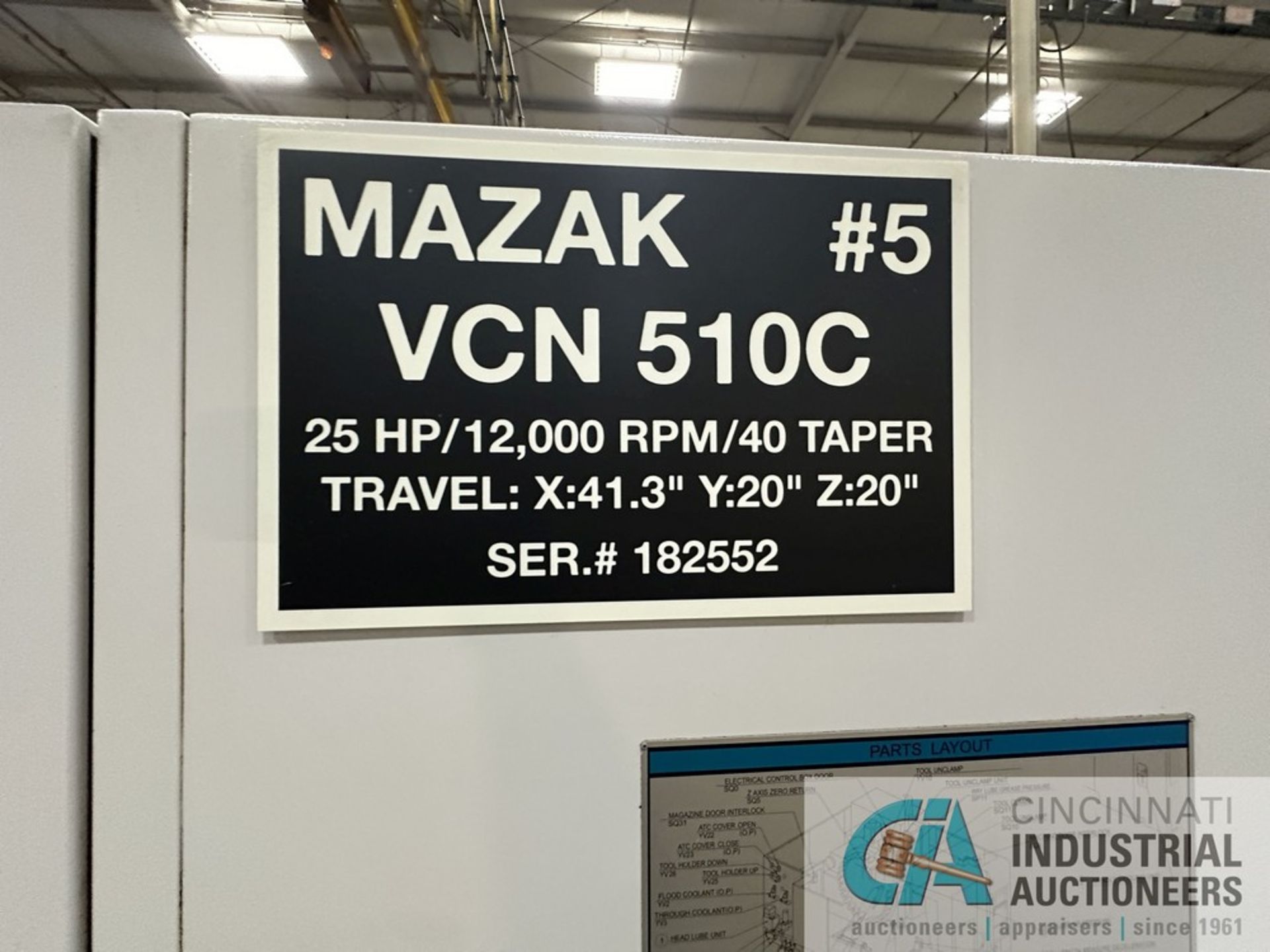 ****Mazak Model Nexus 510C CNC Vertical Machining Center; s/n 182552 (2006) 4-Axis Vertical Machinin - Image 13 of 16