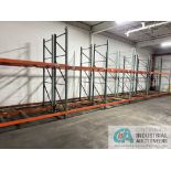 SECTIONS 42" X 92" X 146" HIGH TEAR DROP TYPE ADJUSTABLE BEAM PALLET RACK INCLUDING (14) 42" X