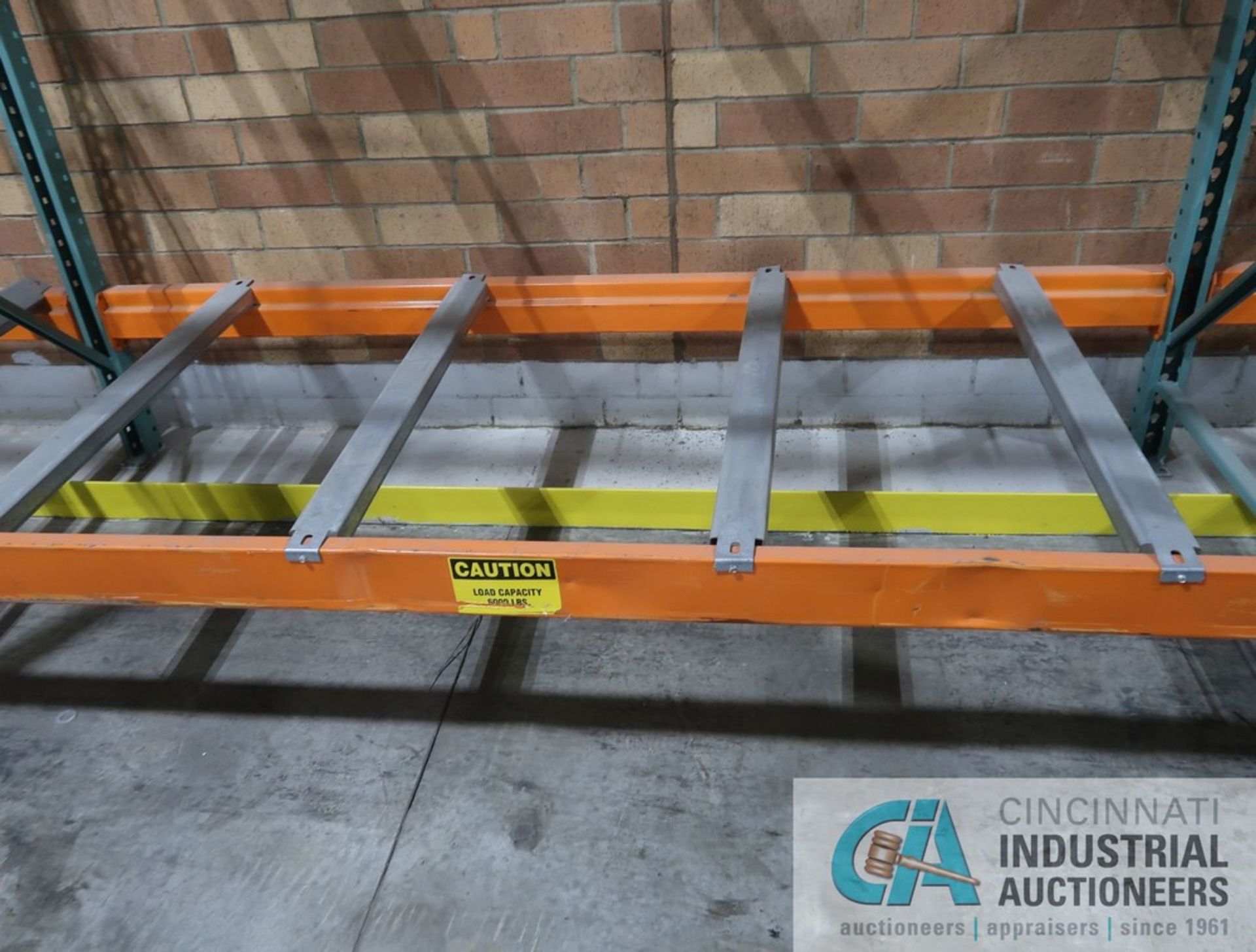 SECTIONS 42" X 96" X 144" HIGH TEAR DROP STYLE ADJUSTABLE STEP BEAM PALLET RACK WITH (1) SECTION 42" - Image 10 of 14