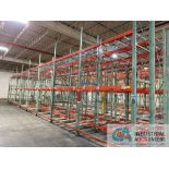 SECTIONS 42" X 100" X 192" HIGH ADJUSTABLE BEAM BOLT-ON PALLET RACKS INCLUDING (18) 44" X 192'