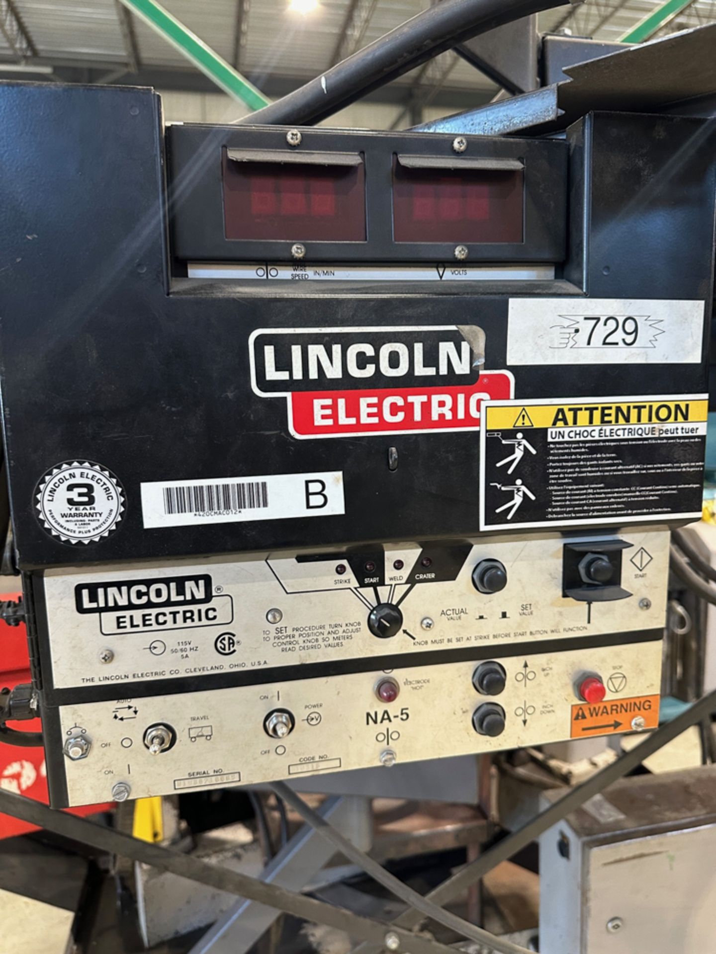 Lincoln Electric Welder - Travel Carridge, Model: TC-3, SN: 01980210009, Cap: 4 Wires