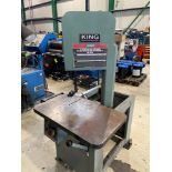 King Vertical Band Saw Model: 914H, Variable speed, Cap: 8" Throat - 14" Height