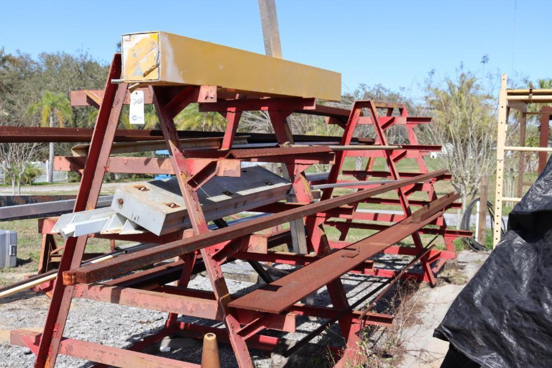 Steel material rack w/ contents - Image 6 of 7