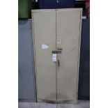 2 Door steel cabinet w/ lighting equipment