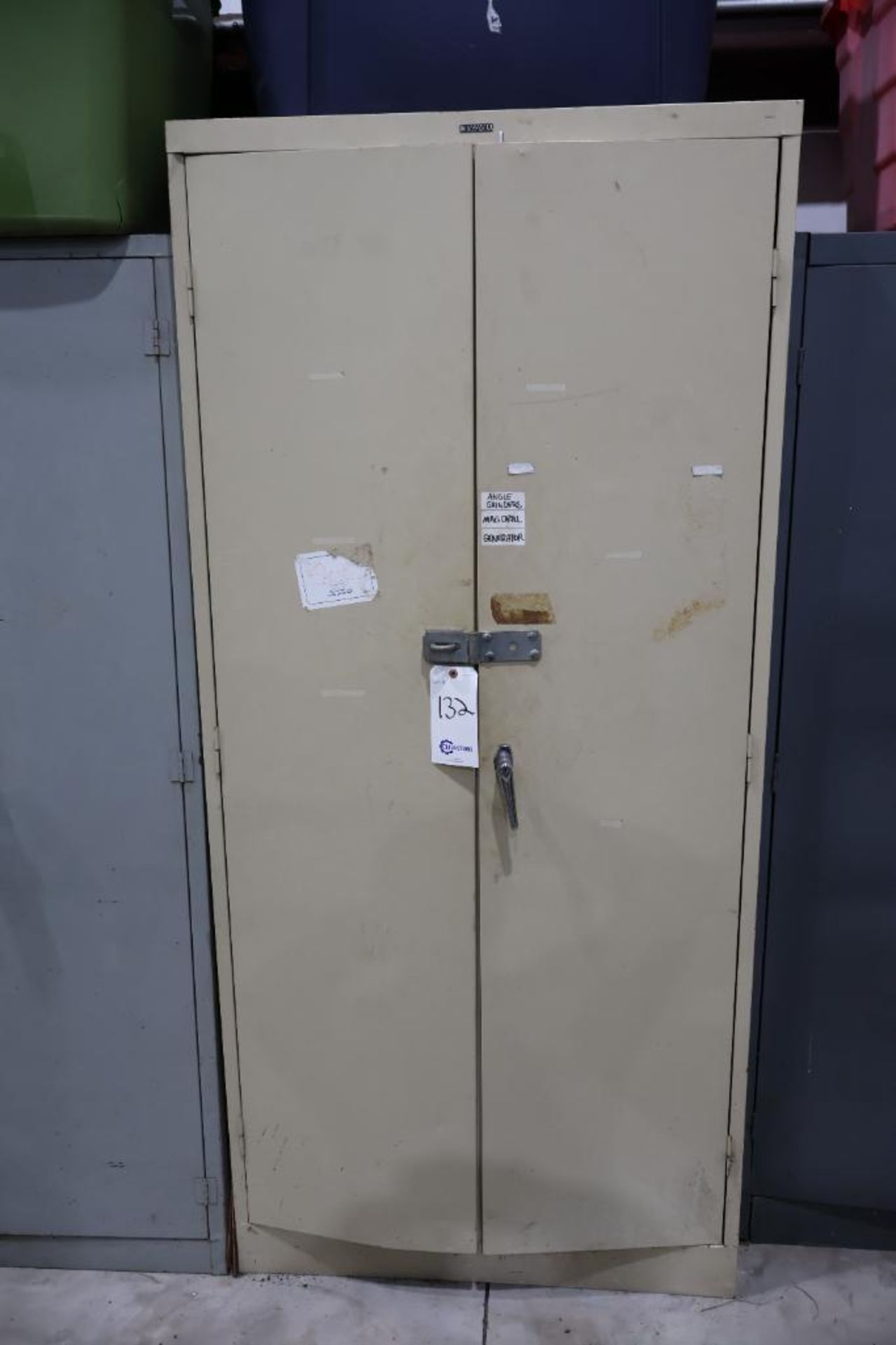 2 Door steel cabinet w/ lighting equipment