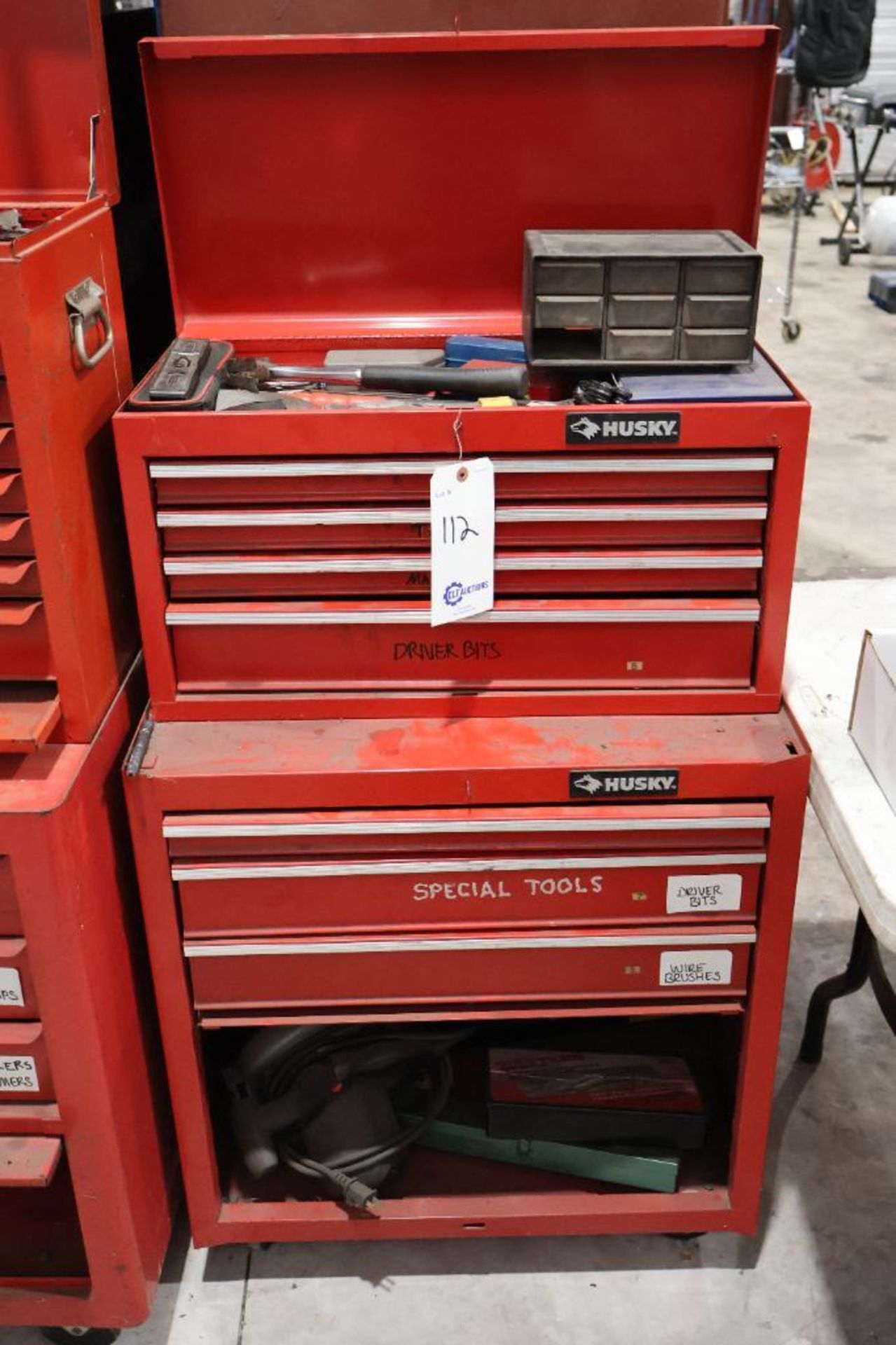 Husky tool box w/ tools