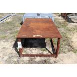 Steel plate top table