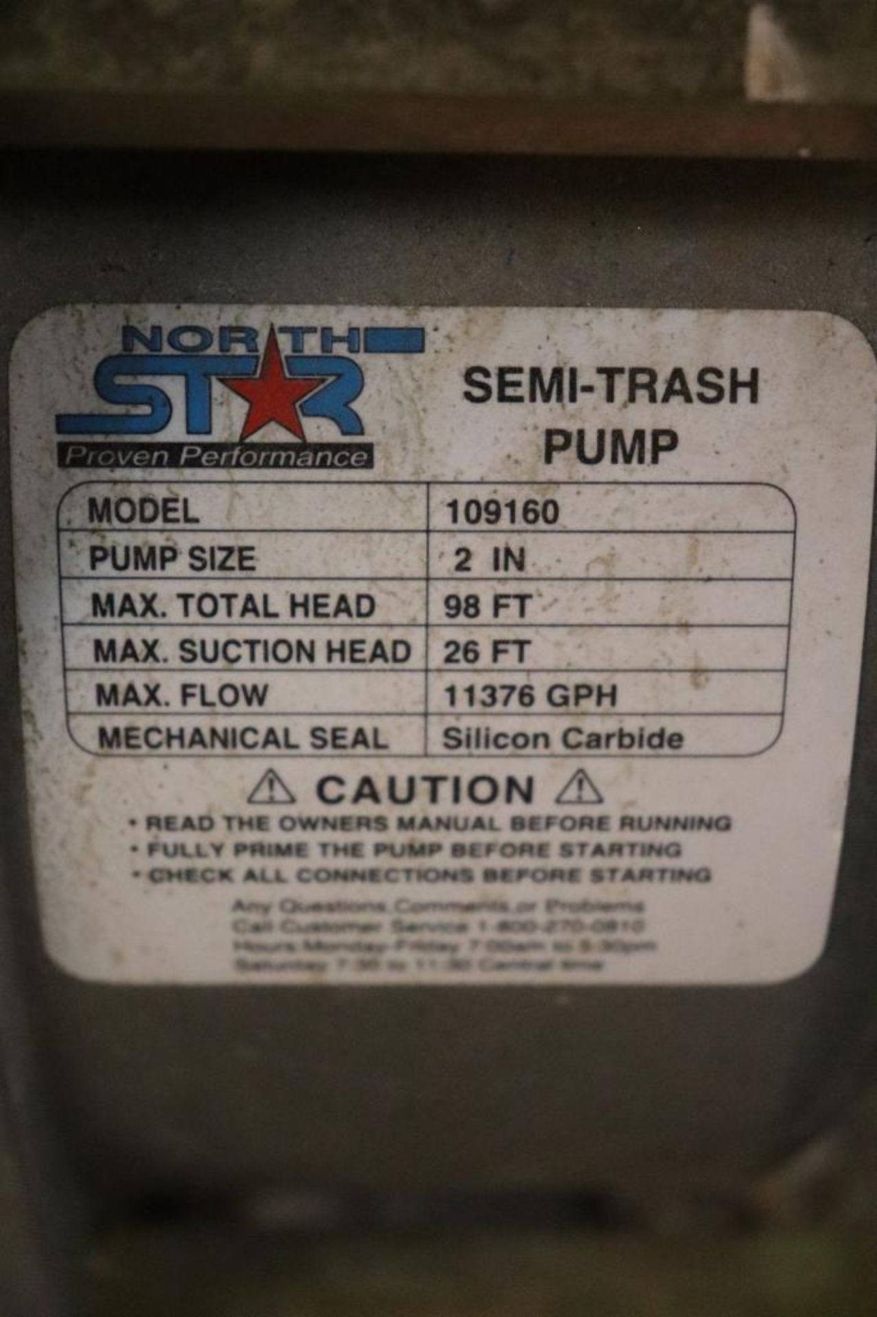 North Star No.109160 semi-trash pump - Image 5 of 9