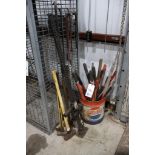 Bolt cutters, shears and sledge hammers