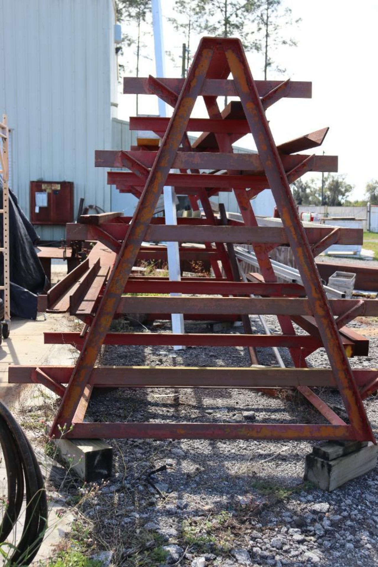 Steel material rack w/ contents - Image 7 of 7