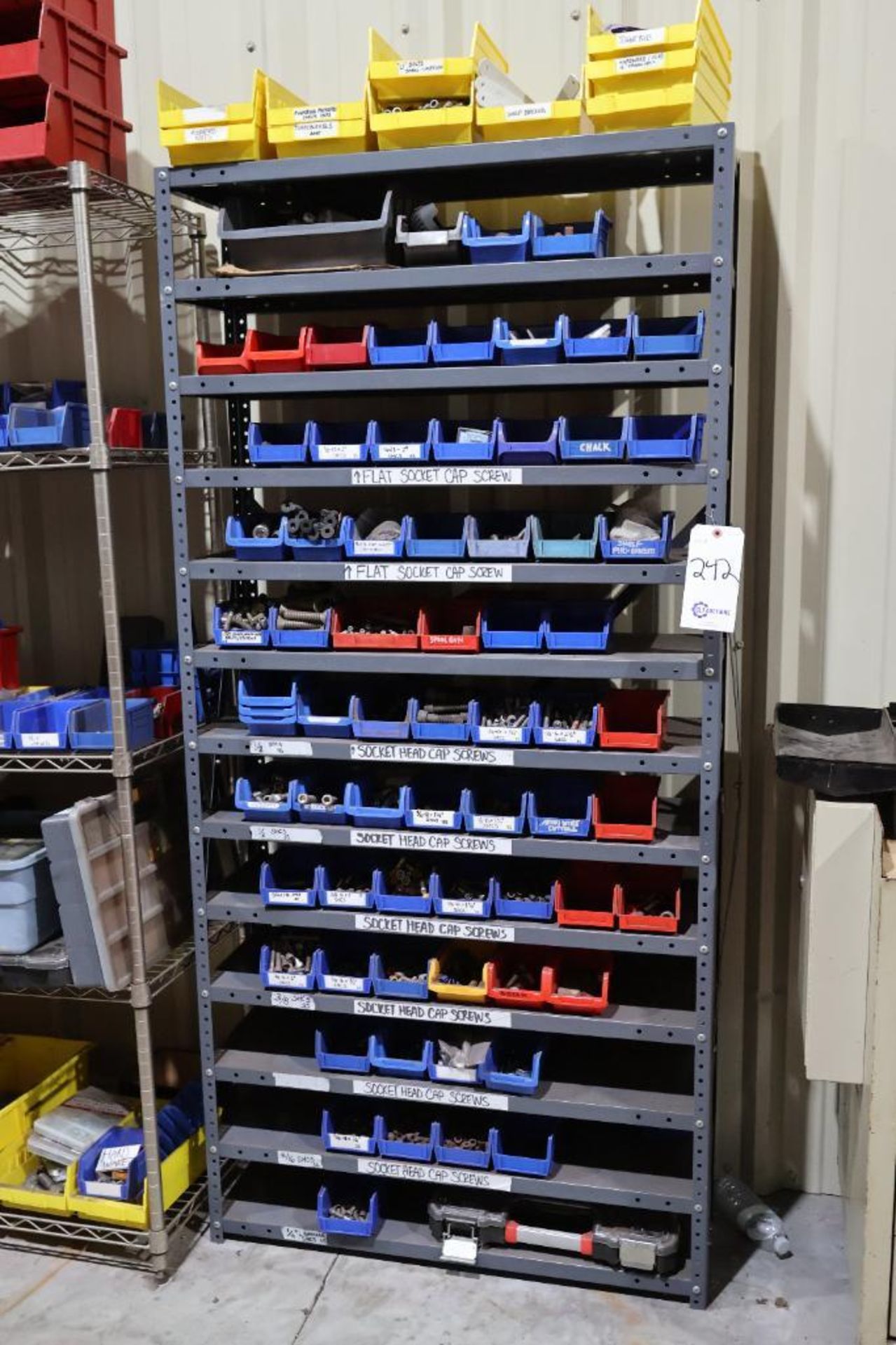 Shelf w/ hardware bins