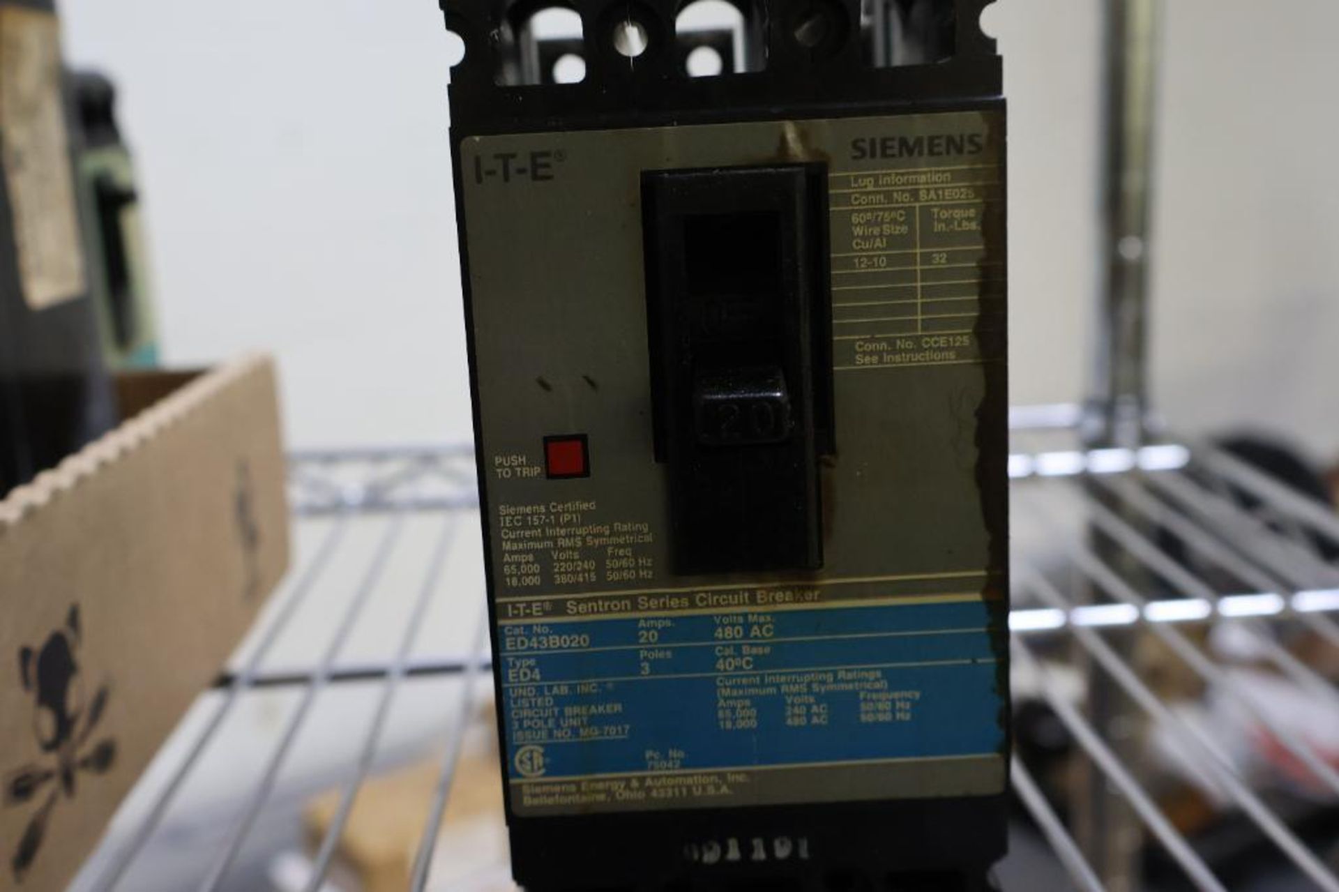 ITE Siemens 480v circuit breakers - Image 3 of 5