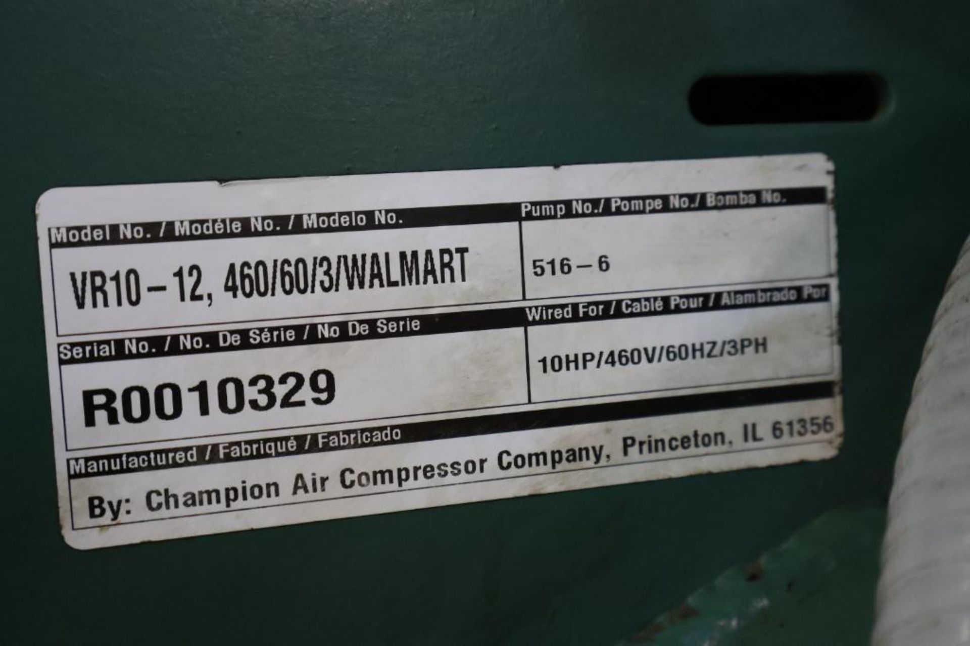 Champion VR10 10hp, 120g. Vertical air compressor - Image 5 of 9