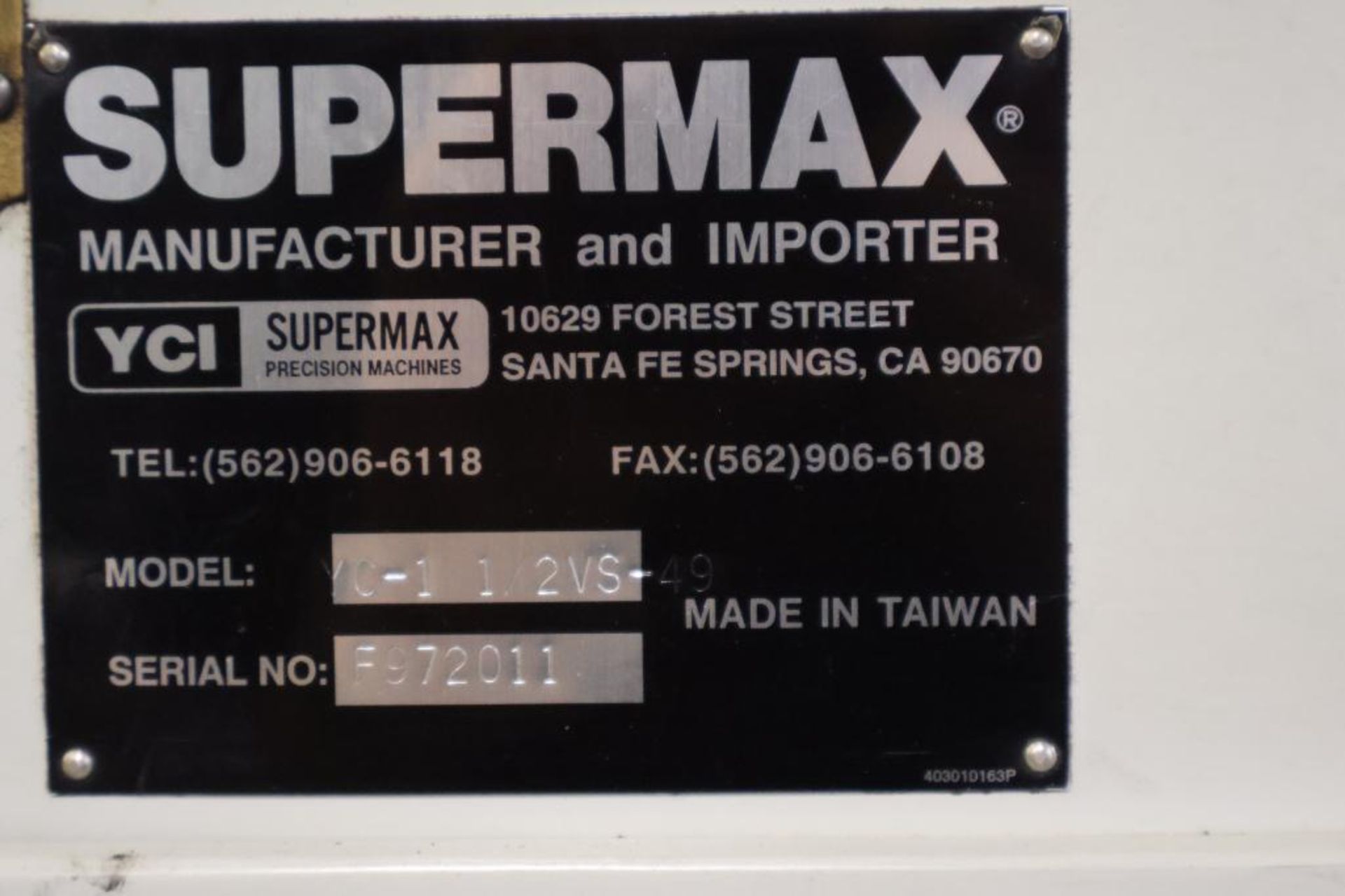 Supermax YC-1-1/2 VS vertical milling machine - Bild 17 aus 17