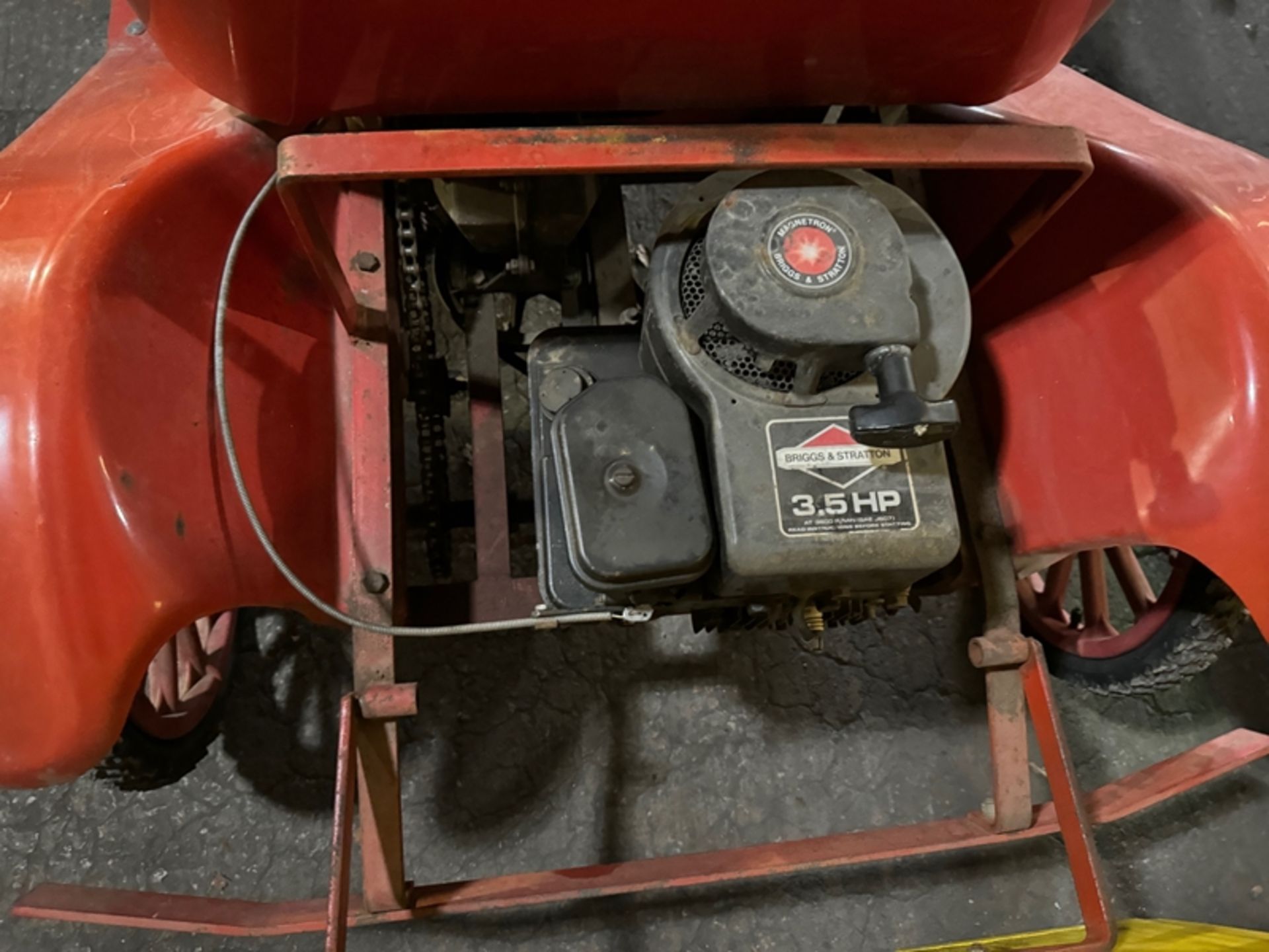 Antique gas-powered miniature parade truck with dump body - Image 5 of 5