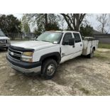 2006 CHEVROLET 3500 dually utility truck with air compressor - 320,838 miles showing -