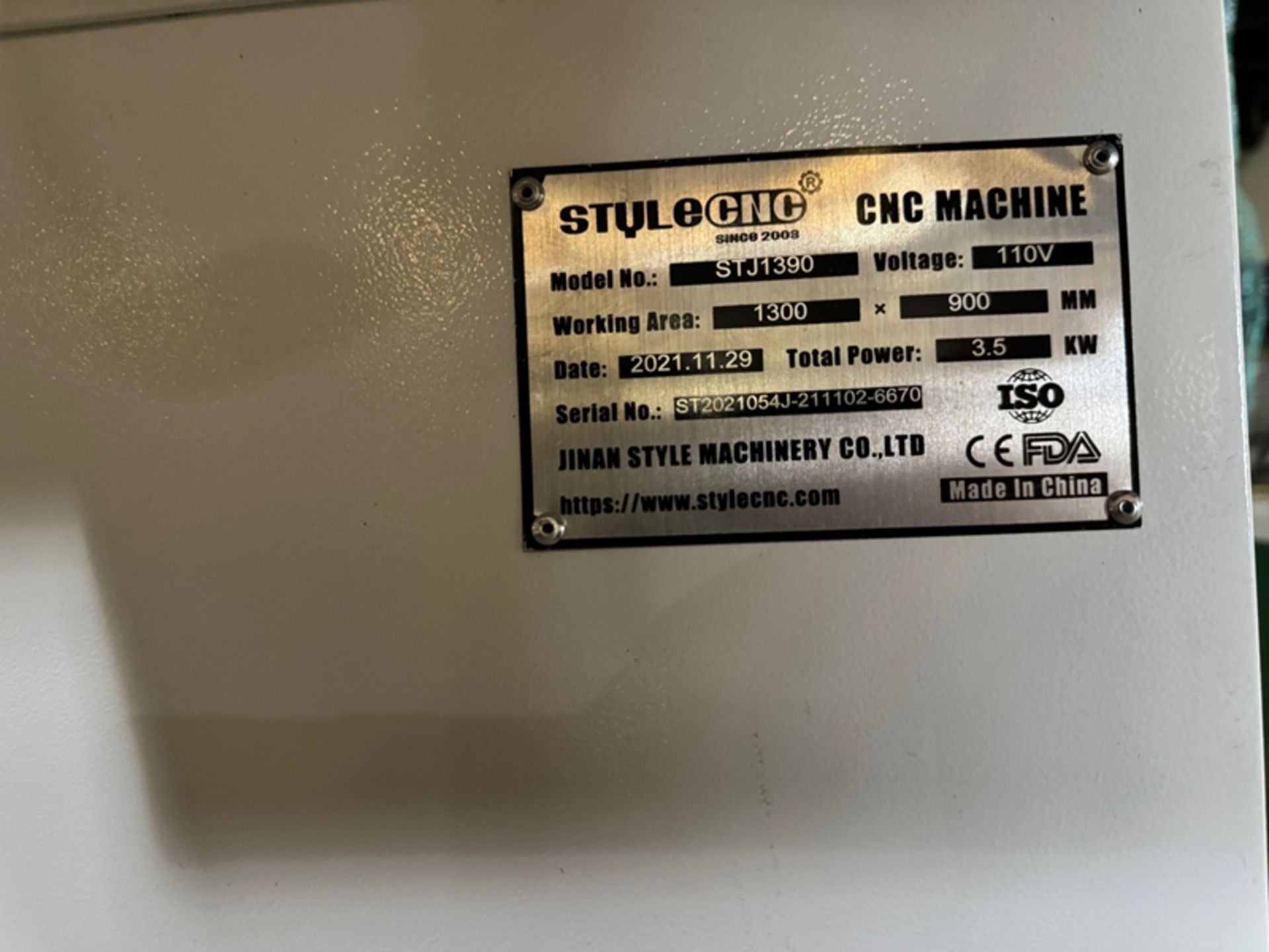 2021 STYLECNC Model STJ1390 110V laser engraving machine approximately 50" x 36" cutting surface - Image 6 of 9