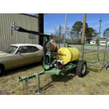 REDDICK 110 gallon pull tight sprayer, gas powered pump with booms and hose reel