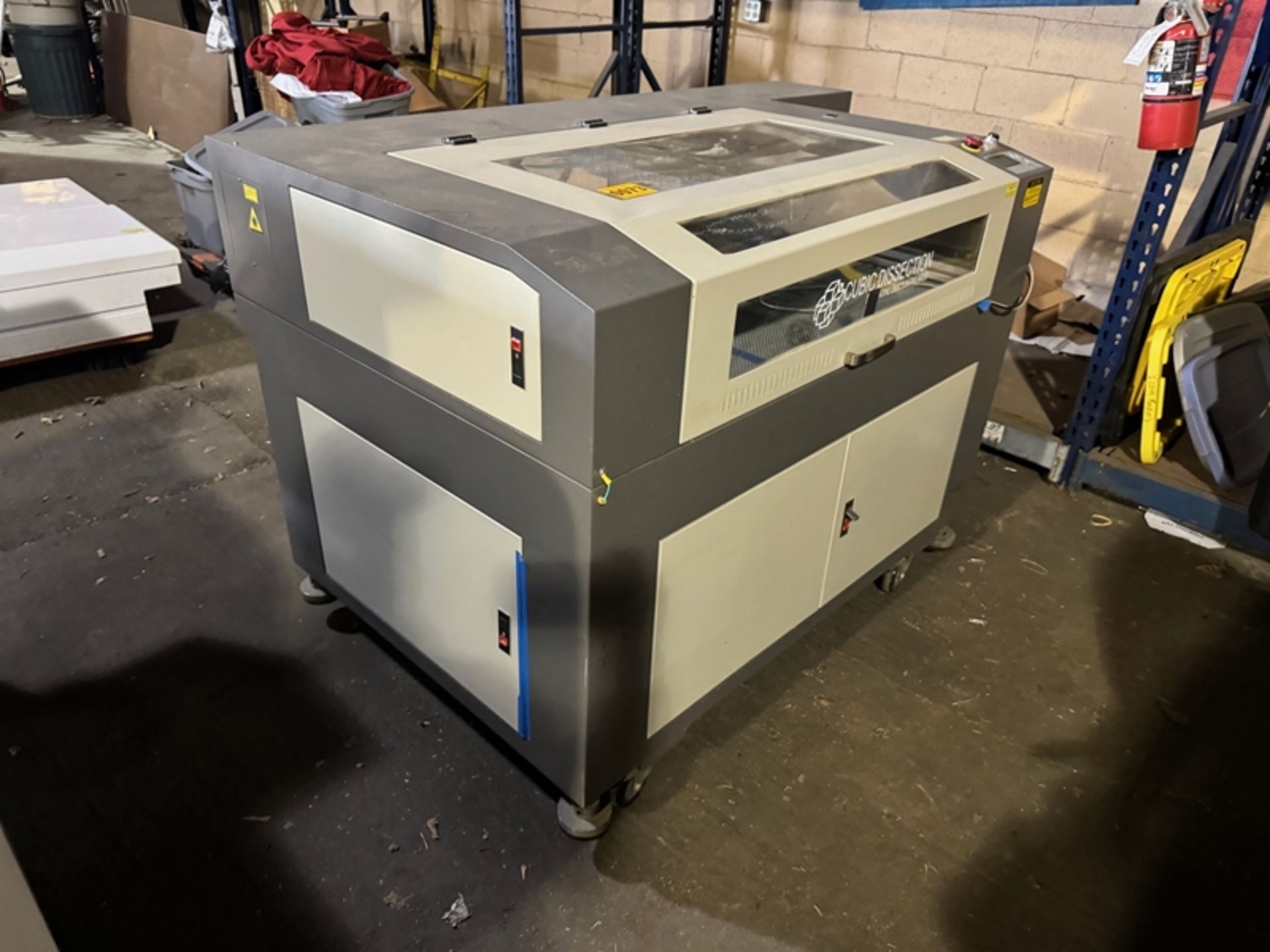 2008 JINAN Model LC6090 laser engraving machine approximately 36" X 24" cutting surface area with
