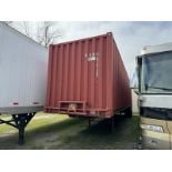 1973 BERTOLINI 40' CHASSIS trailer with SEA CONTAINER open top - 12774N NO TITLE