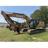 CASE CX250D excavator with stump splitter - 4964 hours showing - PIN: DAC250K7NHS7M1282
