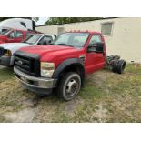 2008 FORD F-550 XL Super Duty diesel single cab and chassis only - 121,291 miles showing -