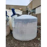 1700 Gallon NORWESCO Vertical Chemical Storage Tank w/ 2 HP CHEMINEER Agitator, 87" D x 74" H, 1 Out