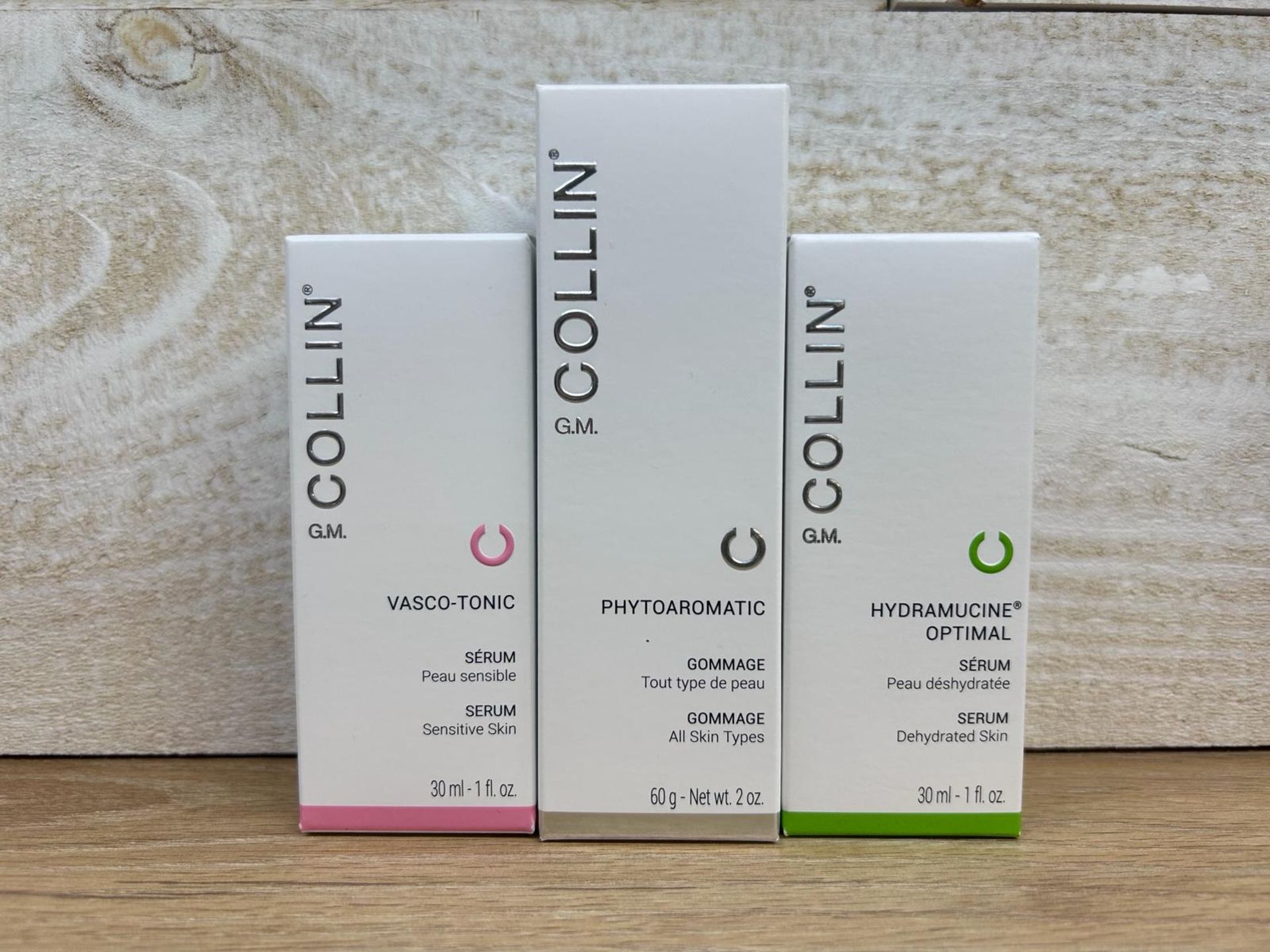 (3) COLLIIN Serums incl (1) COLLIN VASCO-TONIC Serum, (1) COLLIN PHYTOAROMATIC gel