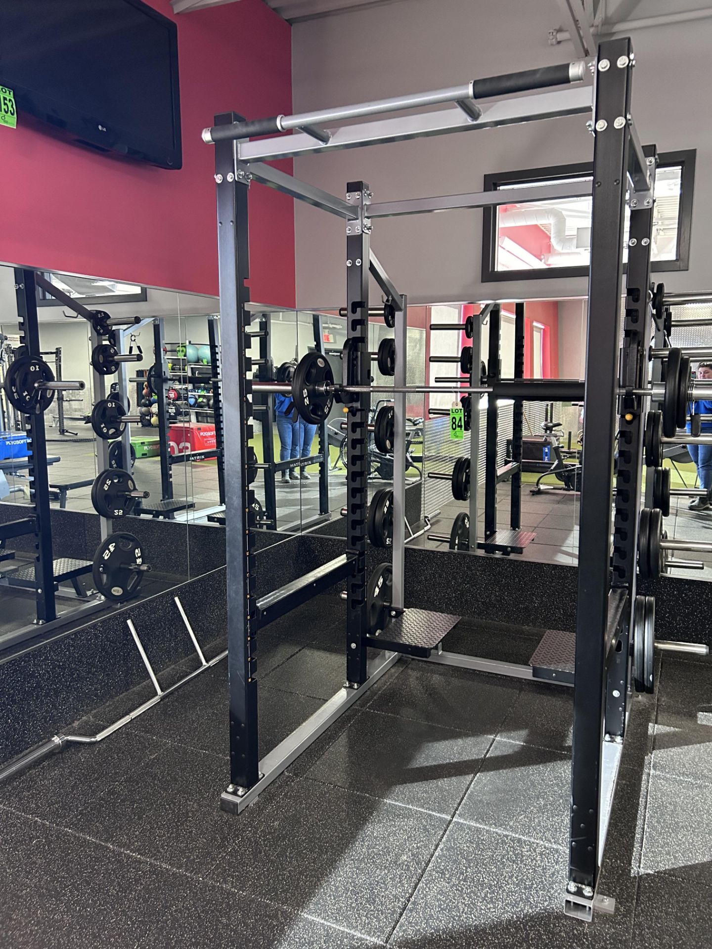 Complete MATRIX Squat Rack / Pull-Up Station incl. Rack, Bar, 350lbs of Free Weights