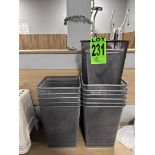 Lot of (13) mesh garbage bins