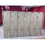 (3) PERFIX Z-Style Double Unit lockers for a total of 6 lockers, 72"H x 18"L x 36"W