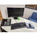ASUS LCD Monitor Mod. VE247 , LENOVO Keyboard and Mouse, Mouse Pad