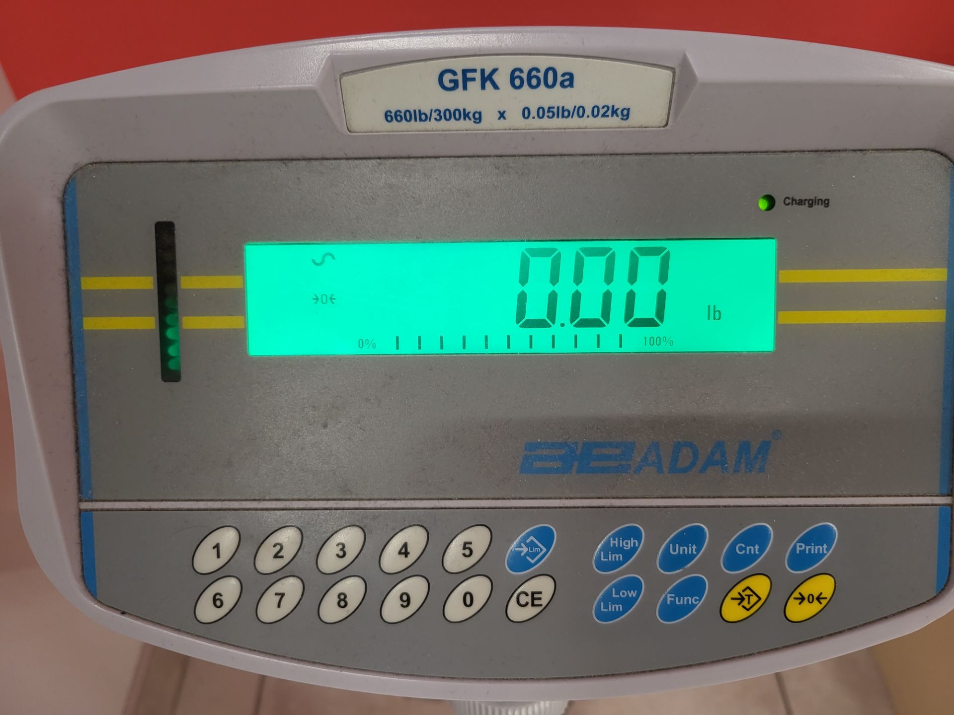 ADAM mod. GFK-660a Floor Checkweighing Scale, 660 lb / 300kg x 0.05lb/0.02kg - Image 5 of 6