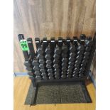 Lot of assorted weights 1lbs-10lbs with rack