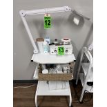 3-Level Facial trolley with adjustable magnifying lamp