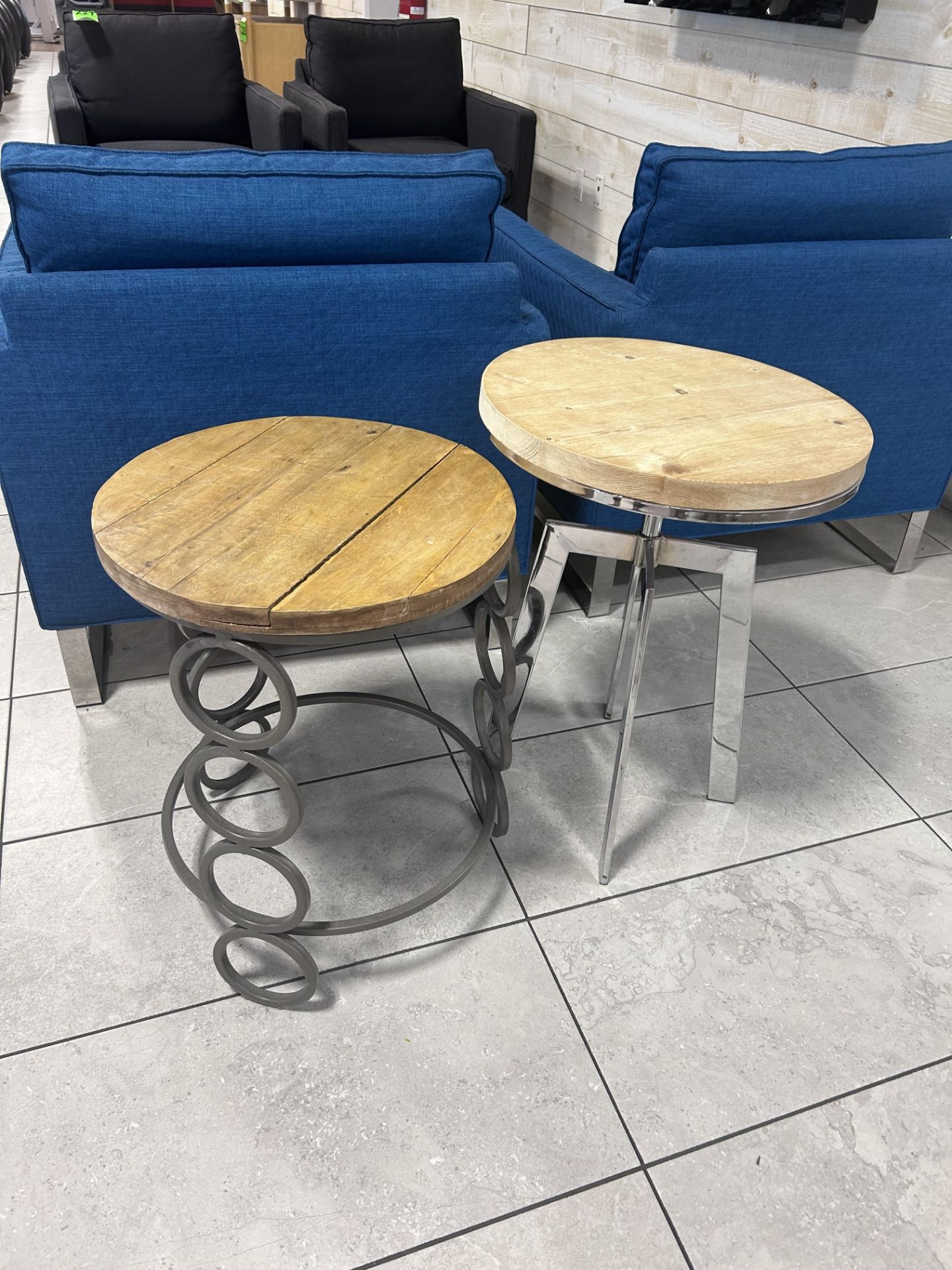 Lot of (2) side wooden tables