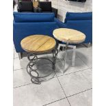 Lot of (2) side wooden tables