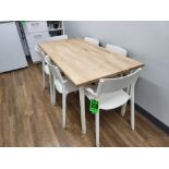 Lot of Wooden Table and 6 Chairs