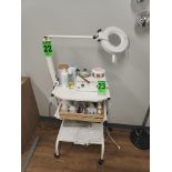 3-Level Facial trolley with adjustable magnifying lamp