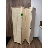 4-Panel, Folding, Free-standing room divider / privacy panel